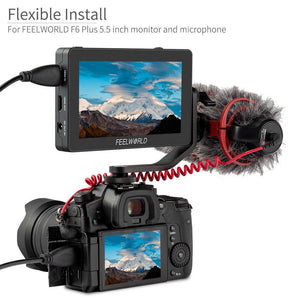 FEELWORLD F6 PLUS 5.5 düymlük 3D LUT toxunma ekranı kamerası sahə monitoru üçün əyilmək